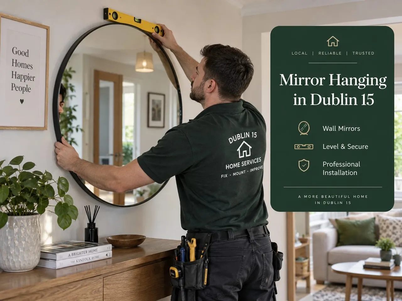 Illustrative image for mirror hanging enquiries in Dublin 15